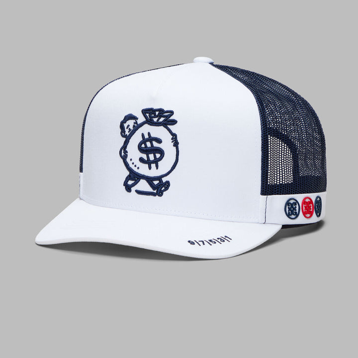 G/FORE MEN'S MONEY MAN TRUCKER HAT - SNOW