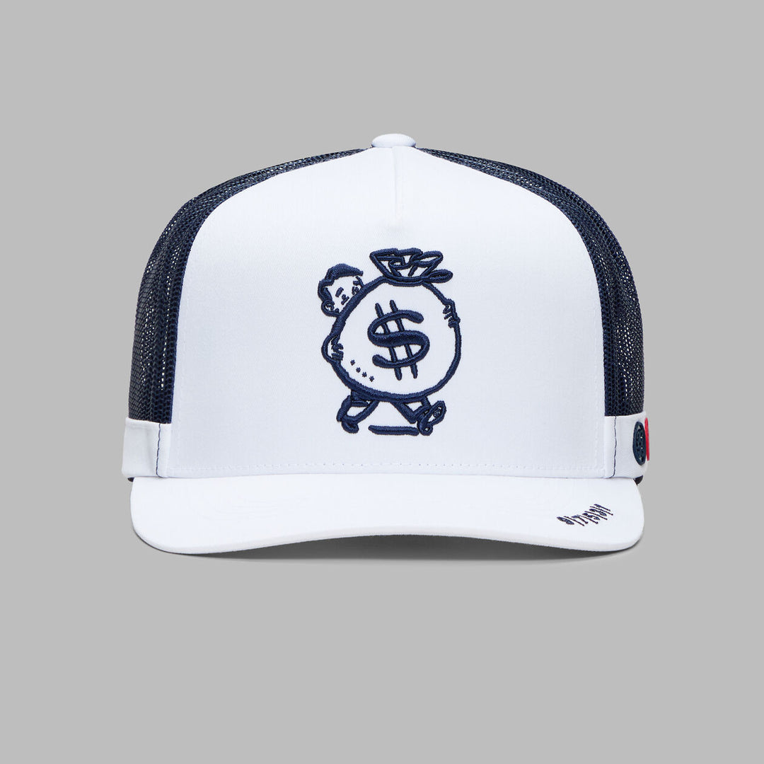 G/FORE MEN'S MONEY MAN TRUCKER HAT - SNOW