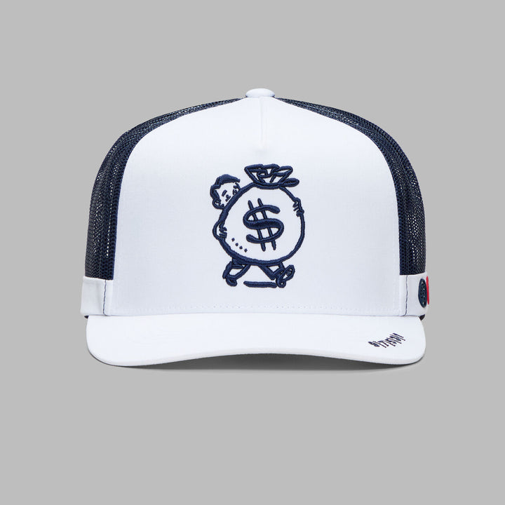 G/FORE MEN'S MONEY MAN TRUCKER HAT - SNOW