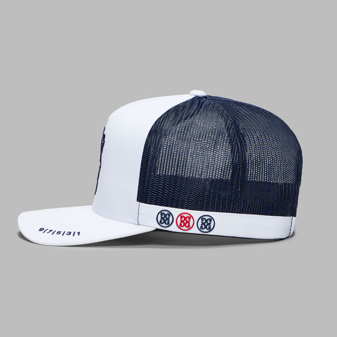 G/FORE MEN'S MONEY MAN TRUCKER HAT - SNOW