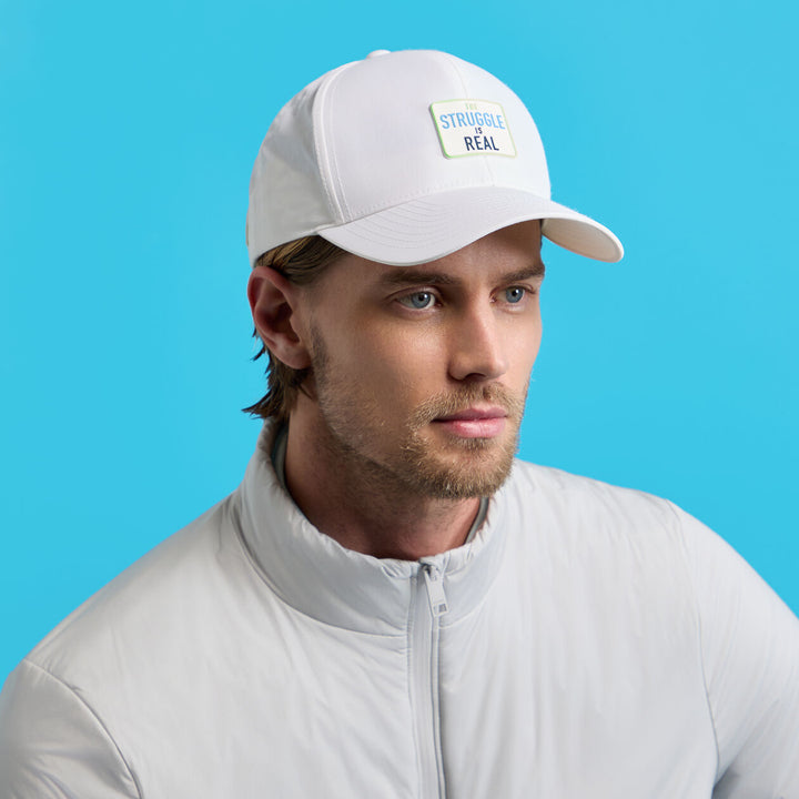 G/FORE MEN'S THE STRUGGLE LOW PROFILE HAT - SNOW