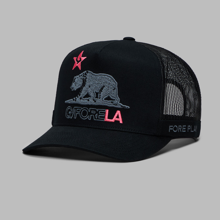 G/FORE MEN'S LA TALL TRUCKER HAT - ONYX