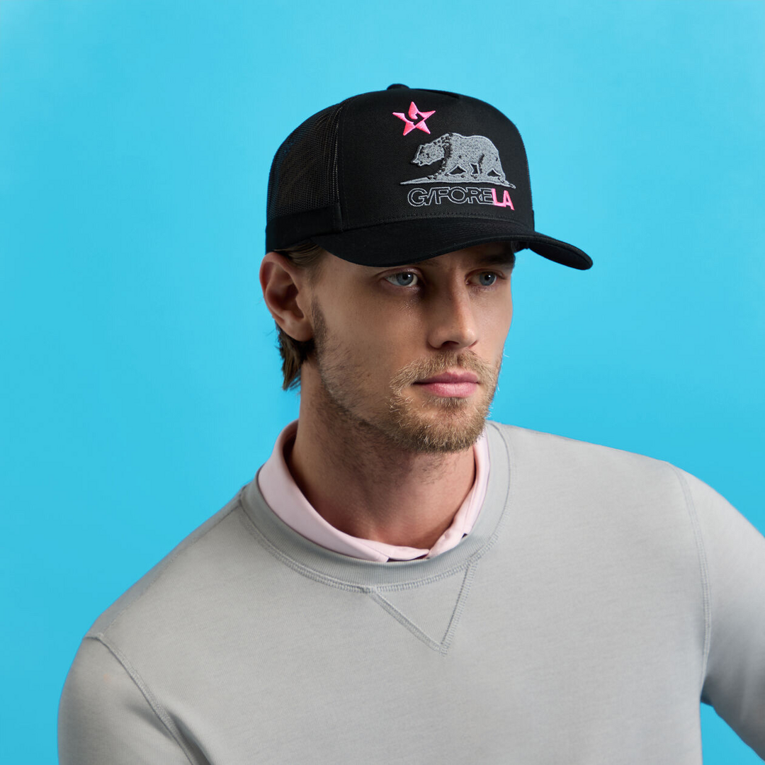 G/FORE MEN'S LA TALL TRUCKER HAT - ONYX