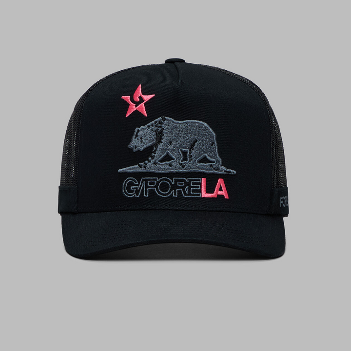 G/FORE MEN'S LA TALL TRUCKER HAT - ONYX
