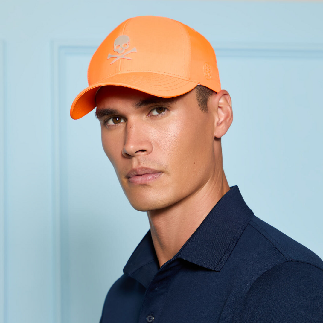 G/FORE MEN'S SKULL & TEES LOW PROFILE HAT - SHOCKING ORANGE