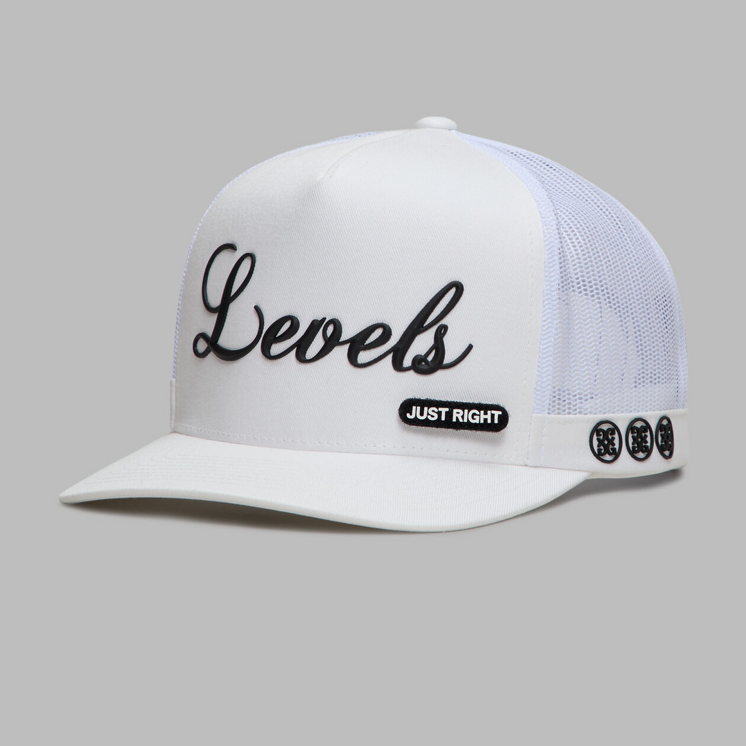 G/FORE MEN'S DAILY LEVELS TALL TRUCKER HAT - SNOW