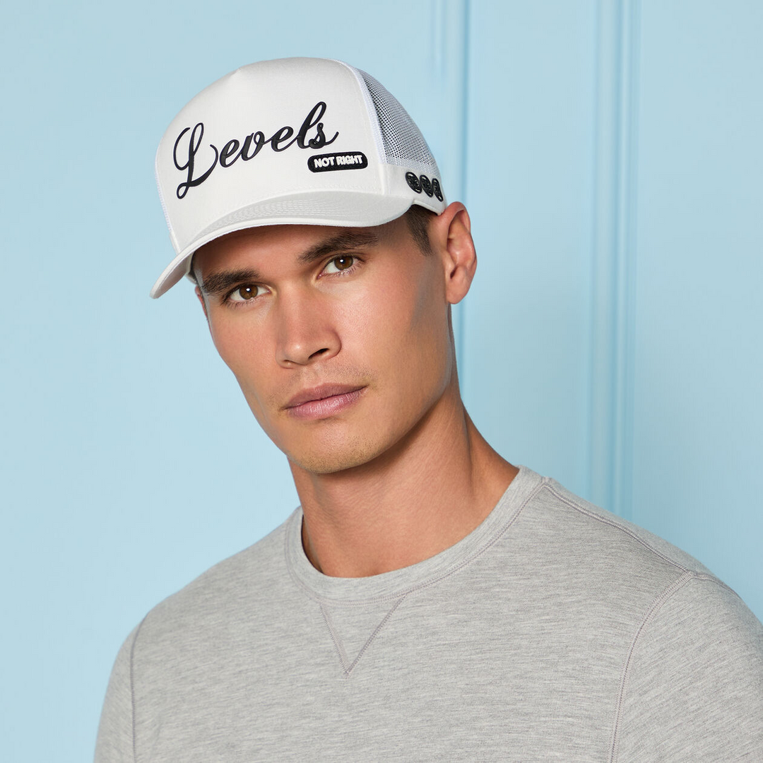 G/FORE MEN'S DAILY LEVELS TALL TRUCKER HAT - SNOW