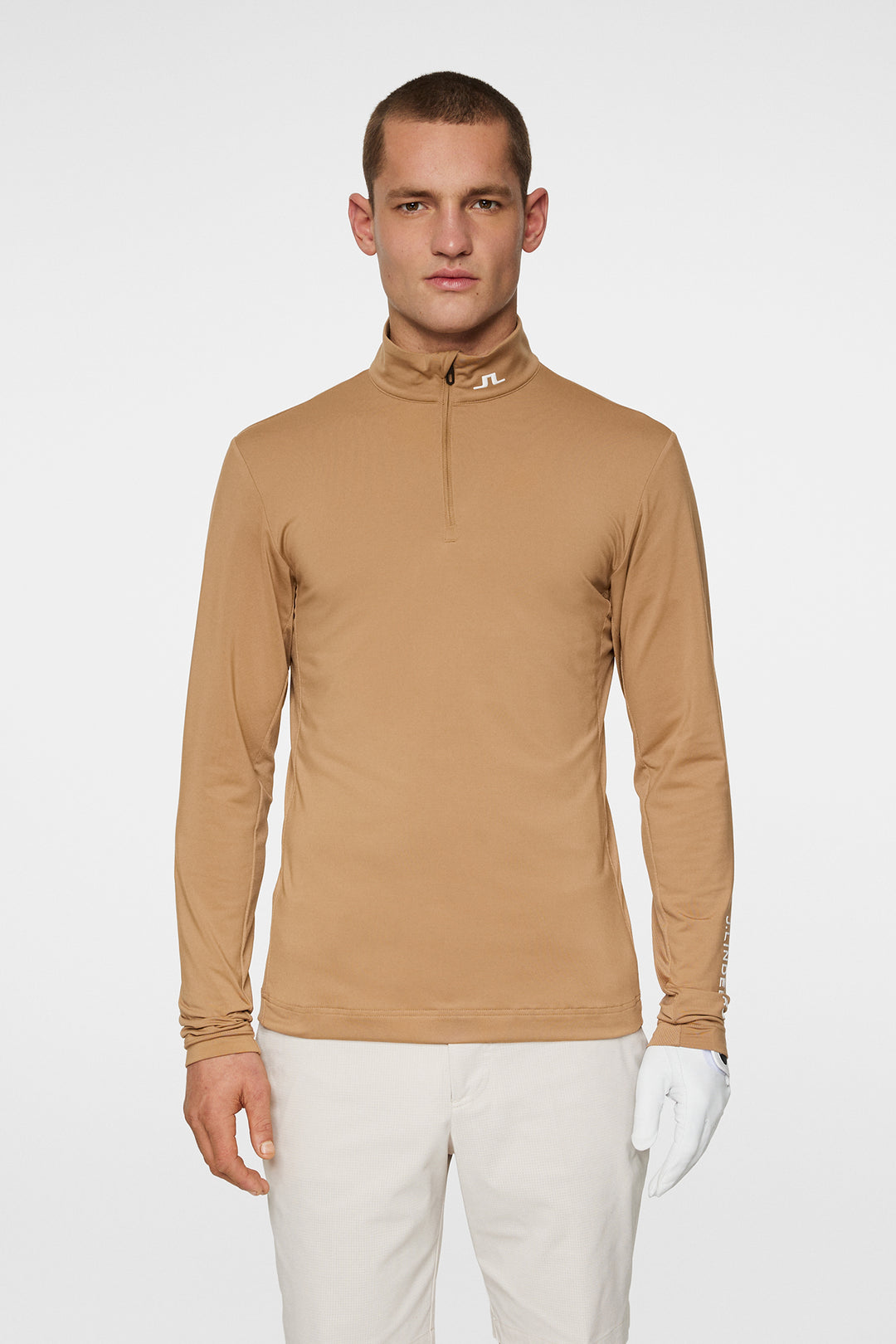 J.Lindeberg Men's Tour Tech Mid Layer - TIGERS EYE