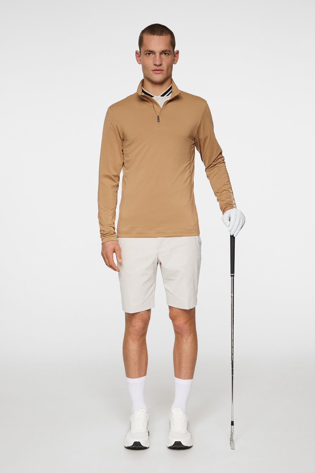 J.Lindeberg Men's Tour Tech Mid Layer - TIGERS EYE