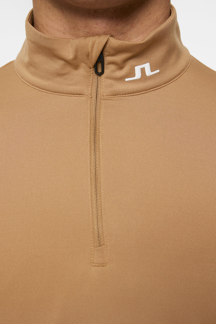 J.Lindeberg Men's Tour Tech Mid Layer - TIGERS EYE