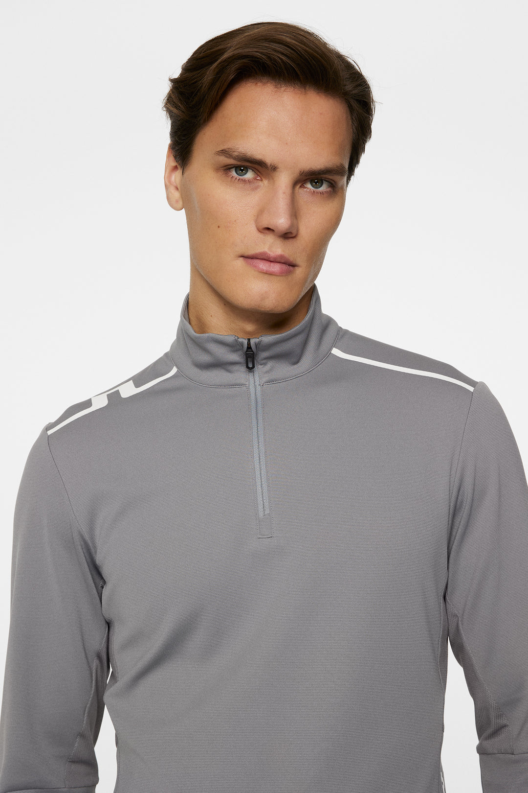 J.Lindeberg Men's Leon Quarter Zip Mid Layer - NIGHT OWL