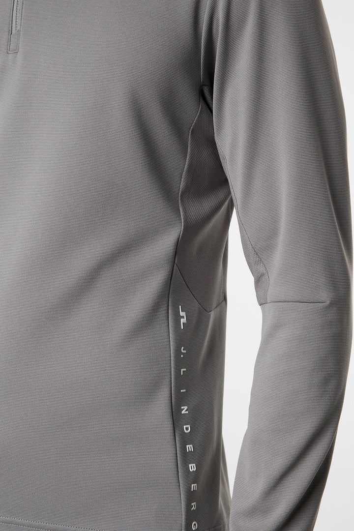 J.Lindeberg Men's Leon Quarter Zip Mid Layer - NIGHT OWL