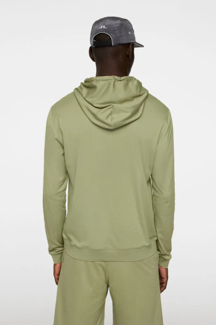 J.Lindeberg Mens ROLAND Hoodie - OIL GREEN