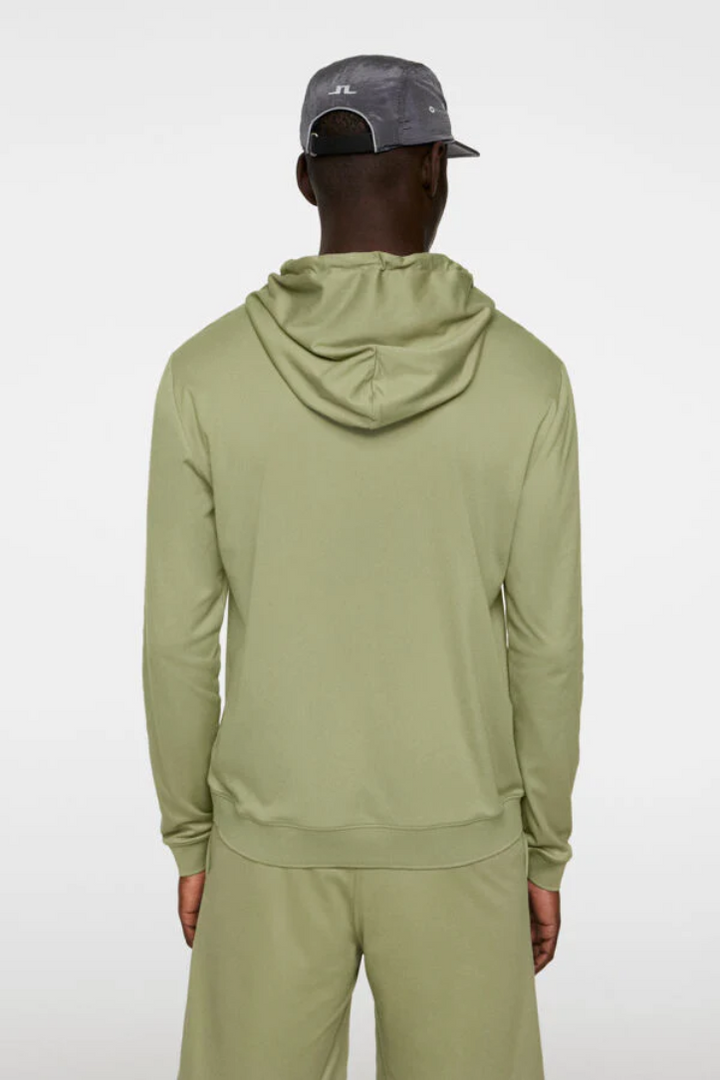 J.Lindeberg Mens ROLAND Hoodie - OIL GREEN