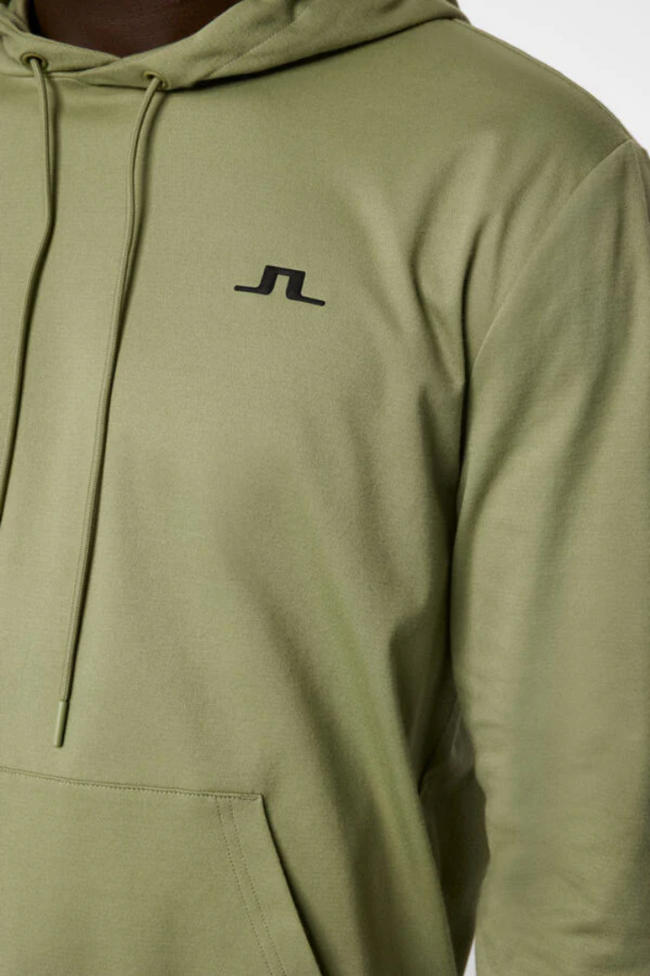 J.Lindeberg Mens ROLAND Hoodie - OIL GREEN