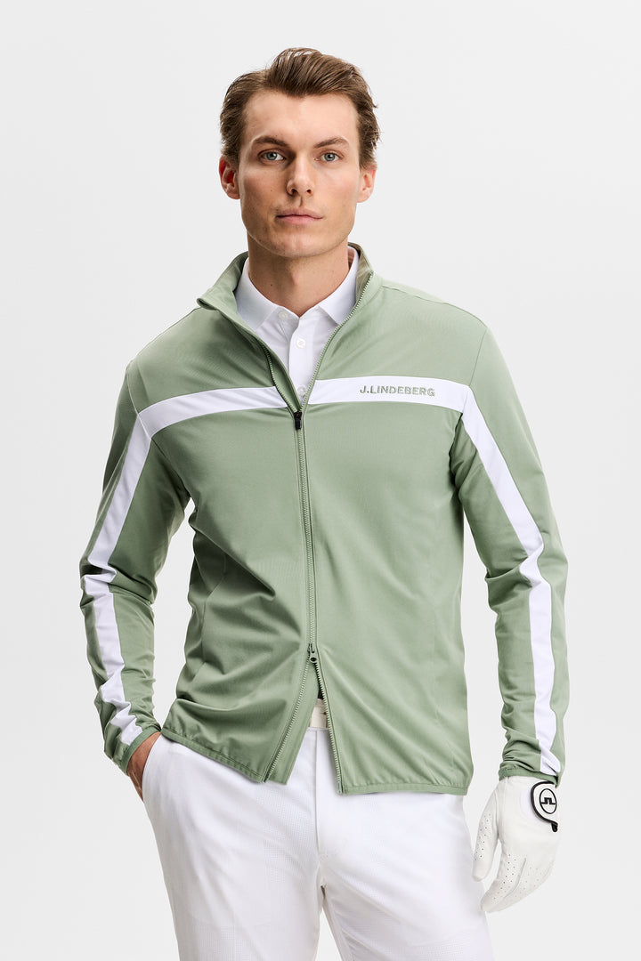 J.Lindeberg Men's Jarvis Mid Layer - HEDGE GREEN