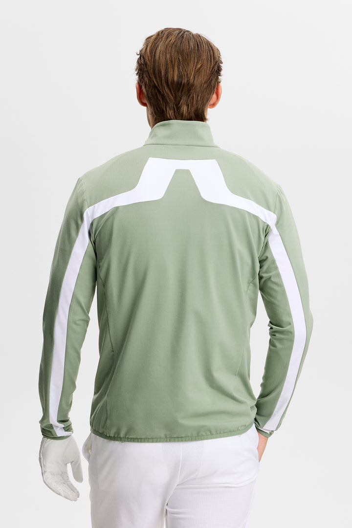 J.Lindeberg Men's Jarvis Mid Layer - HEDGE GREEN