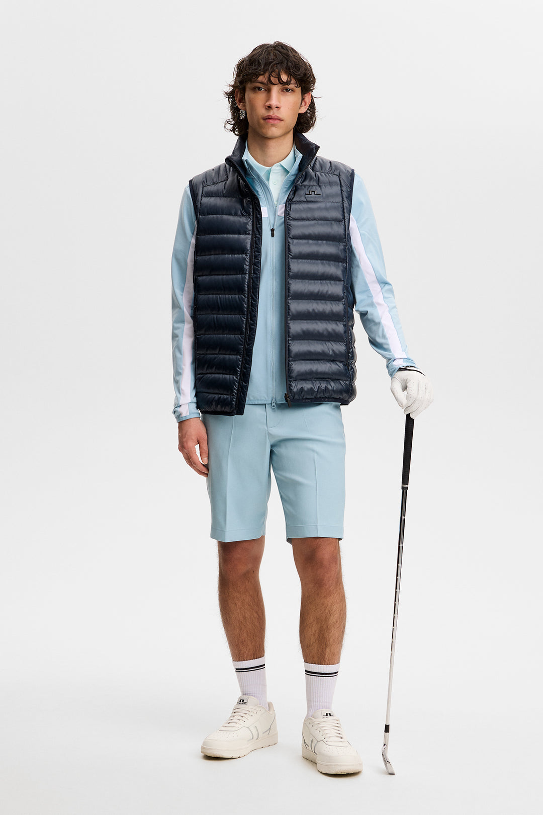 J.Lindeberg Men's Jarvis Mid Layer - FORGET ME NOT