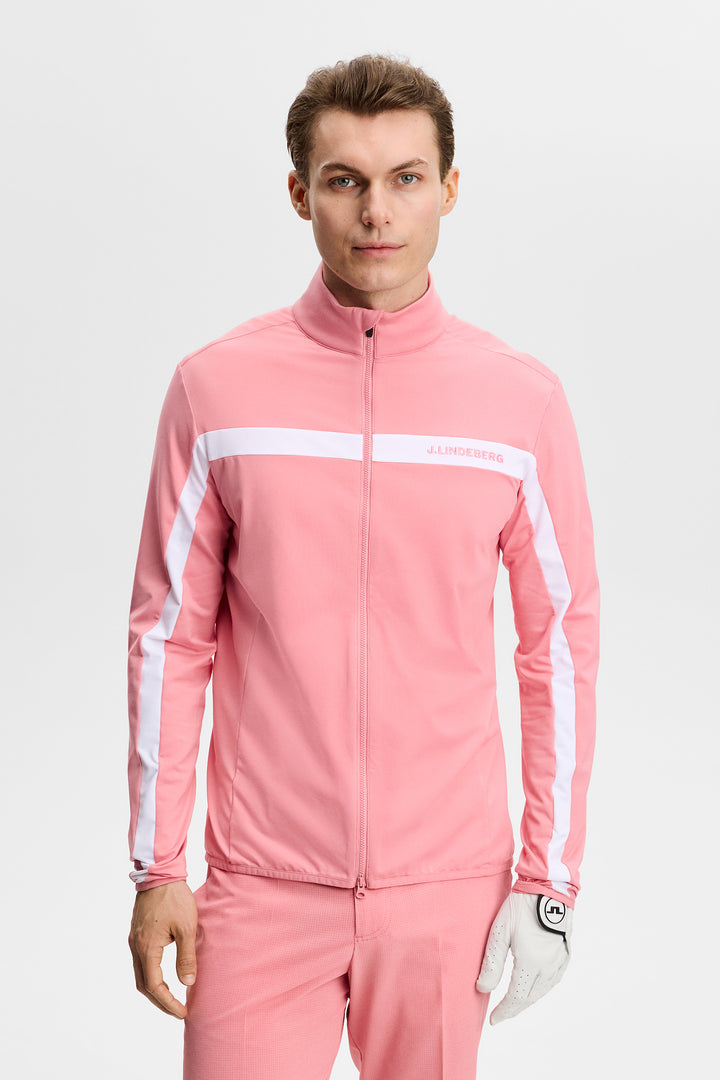 J.Lindeberg Men's Jarvis Mid Layer - FLAMINGO PLUME