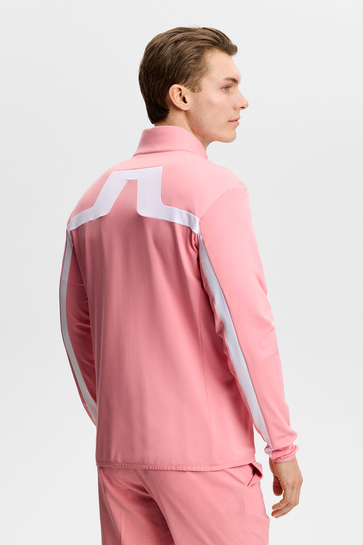 J.Lindeberg Men's Jarvis Mid Layer - FLAMINGO PLUME