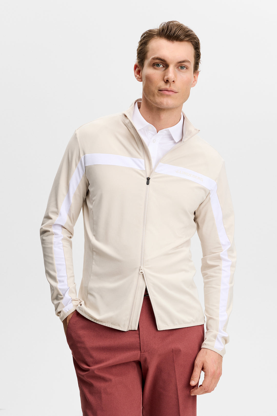 J.Lindeberg Men's Jarvis Mid Layer - MOONBEAM