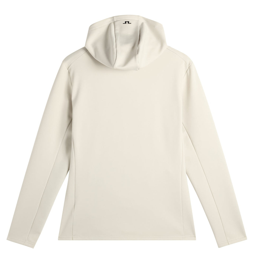 J.Lindeberg Men's Aerial Quarter Zip Hood - MOONBEAM