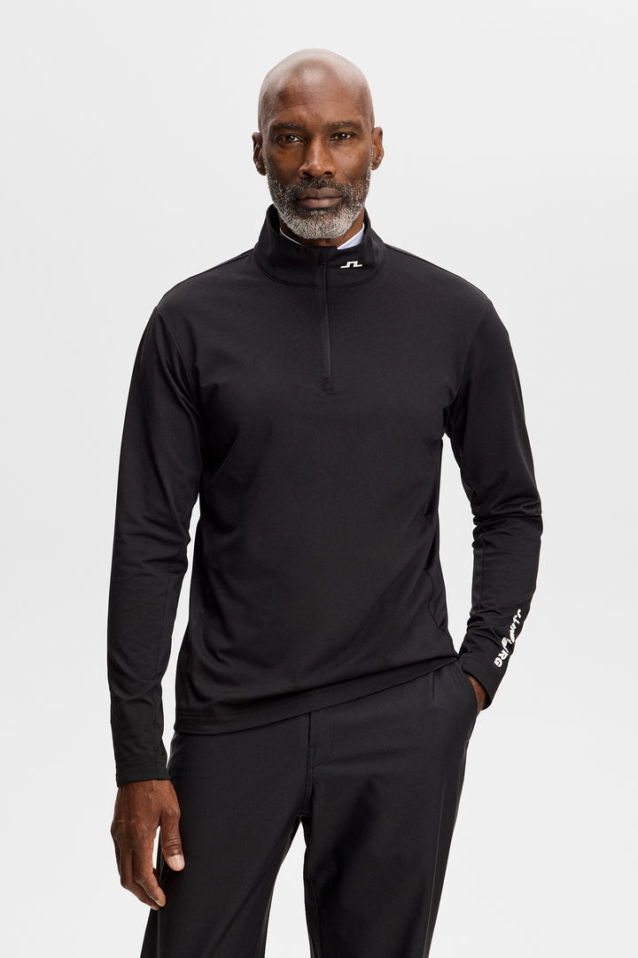 J.Lindeberg Men's Tour Tech Mid Layer - BLACK