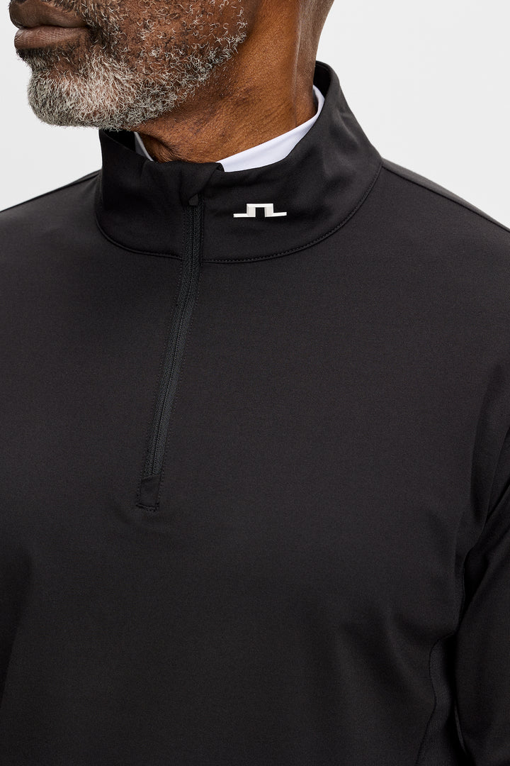 J.Lindeberg Men's Tour Tech Mid Layer - BLACK