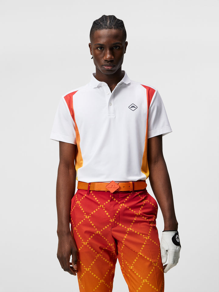 J.Lindeberg Mens Freddy Tech Jersey Polo - WHITE