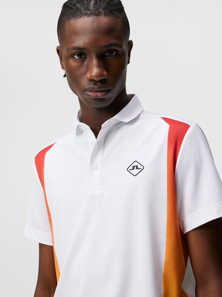 J.Lindeberg Mens Freddy Tech Jersey Polo - WHITE