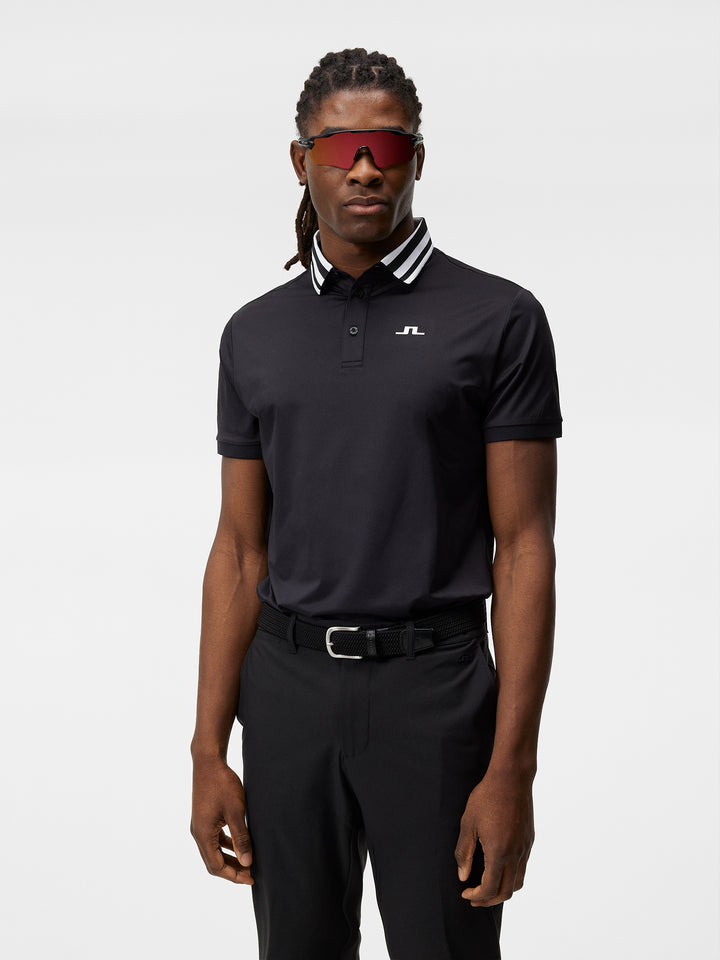 J.Lindeberg Mens Ben Tech Polo Shirt - BLACK