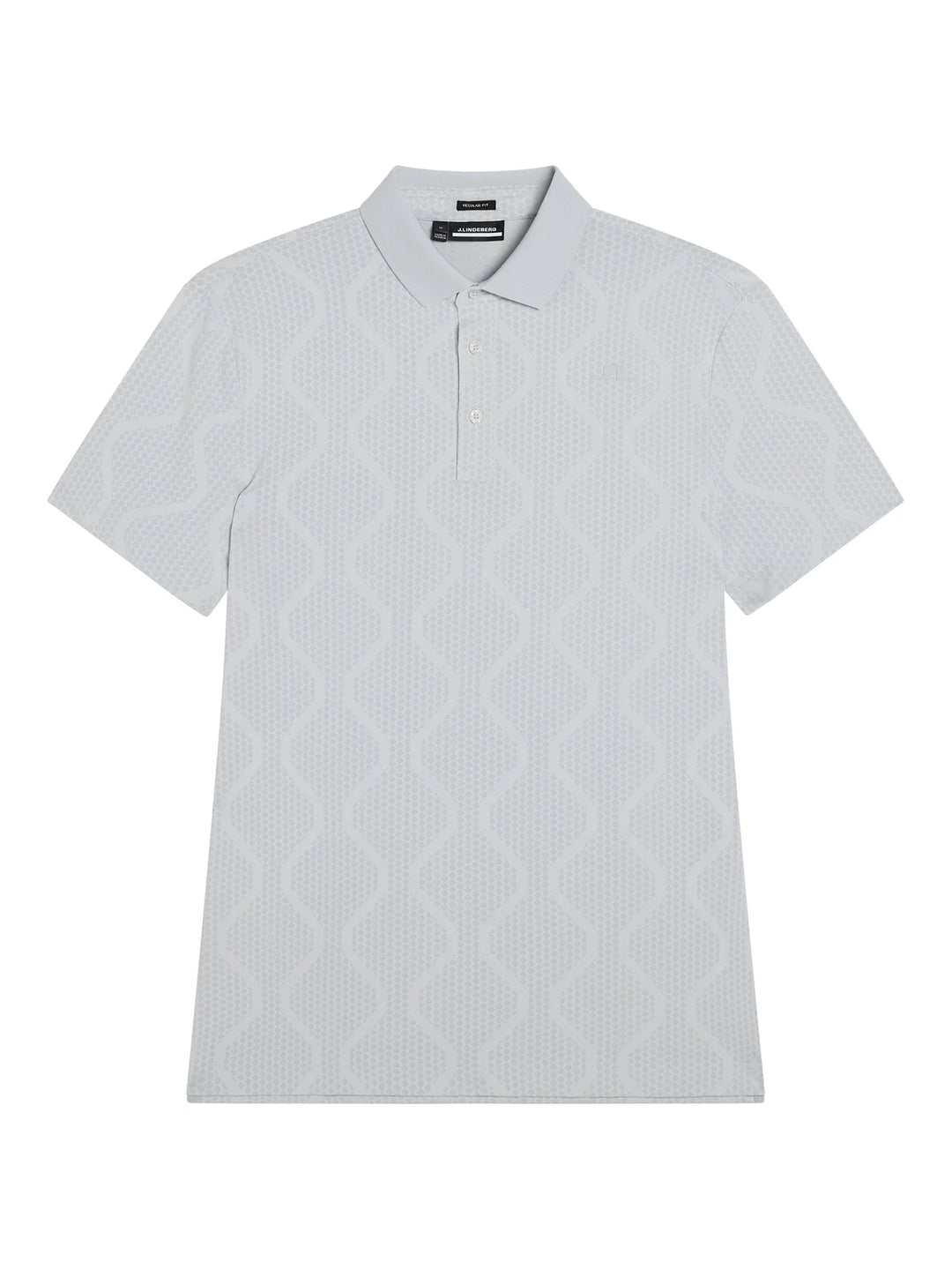 J.Lindeberg Mens Matt Jacquard Polo  - GREY MELANGE