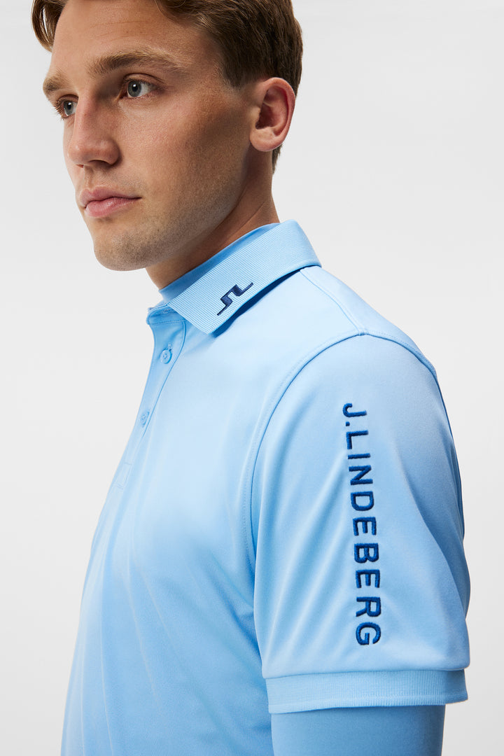 J.Lindeberg Mens Tour Tech Regular Fit Polo - LITTLE BOY BLUE