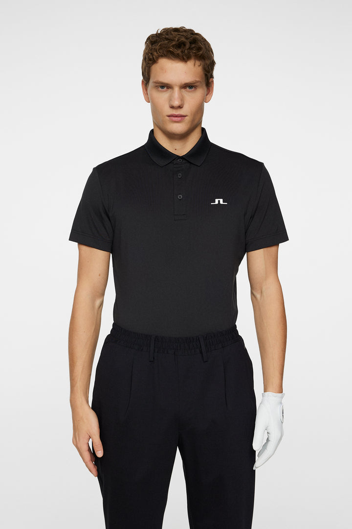 J.Lindeberg Mens Reg Fit BRIDGE Polo - BLACK