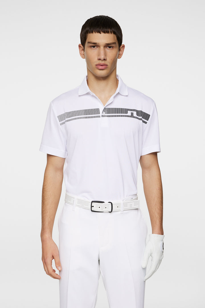 J.Lindeberg Mens Klas Golf Polo - WHITE