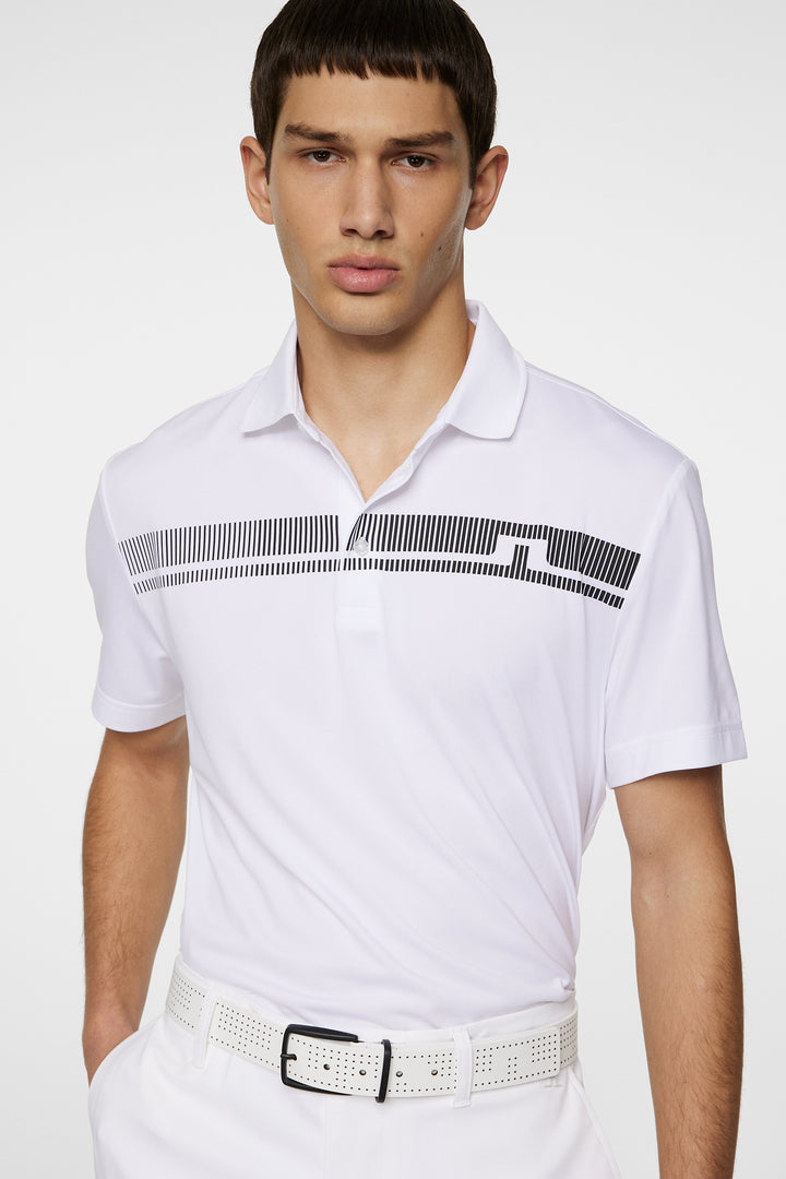 J.Lindeberg Mens Klas Golf Polo - WHITE