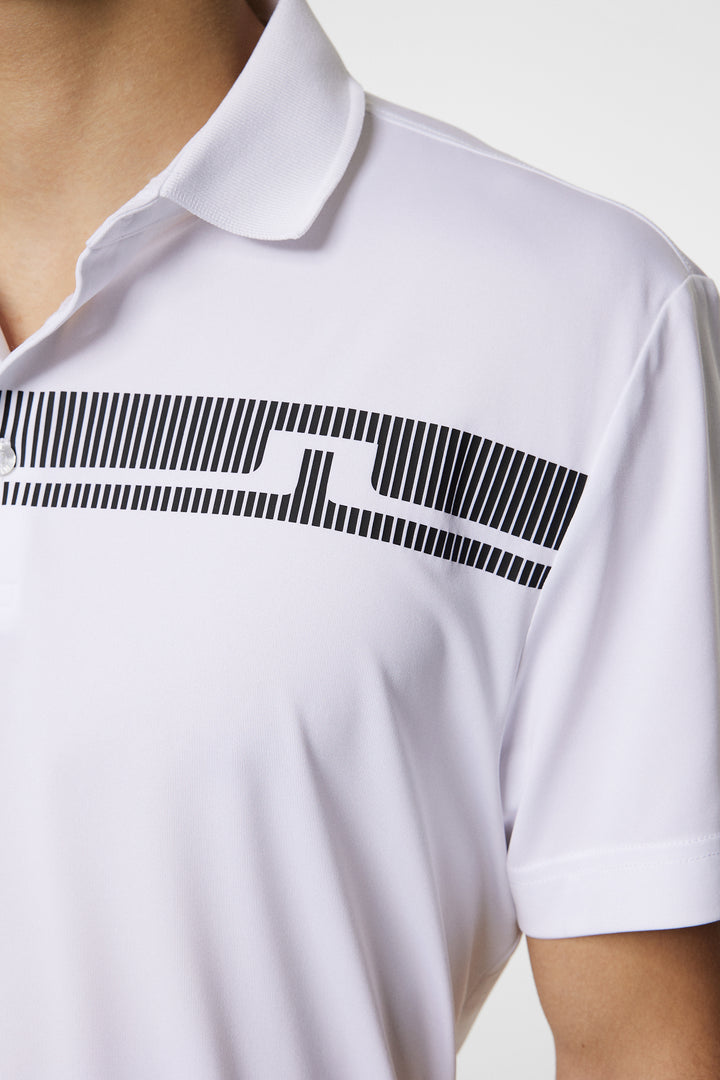 J.Lindeberg Mens Klas Golf Polo - WHITE