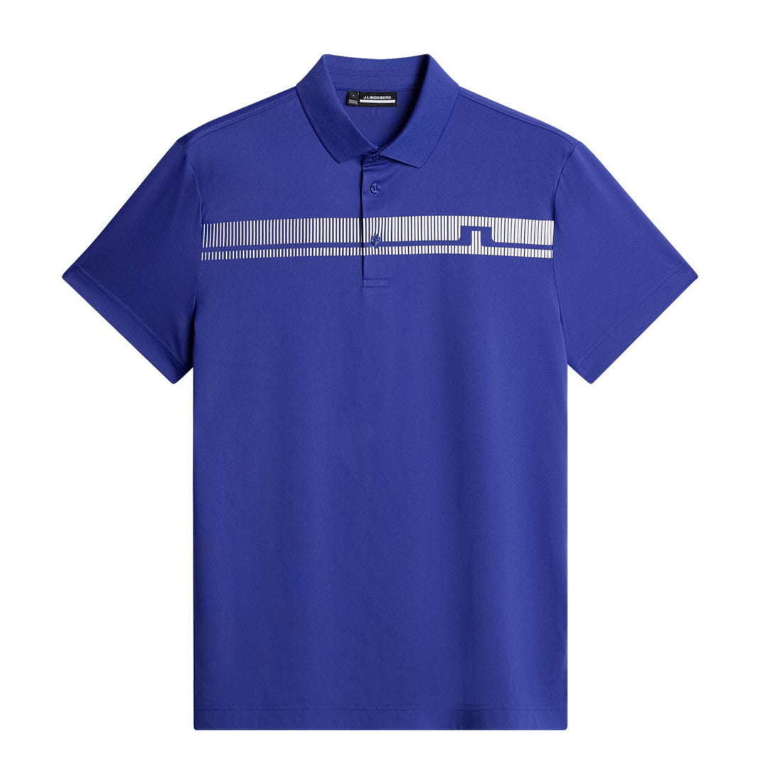 J.Lindeberg Mens Klas Golf Polo - CLEMATIS BLUE