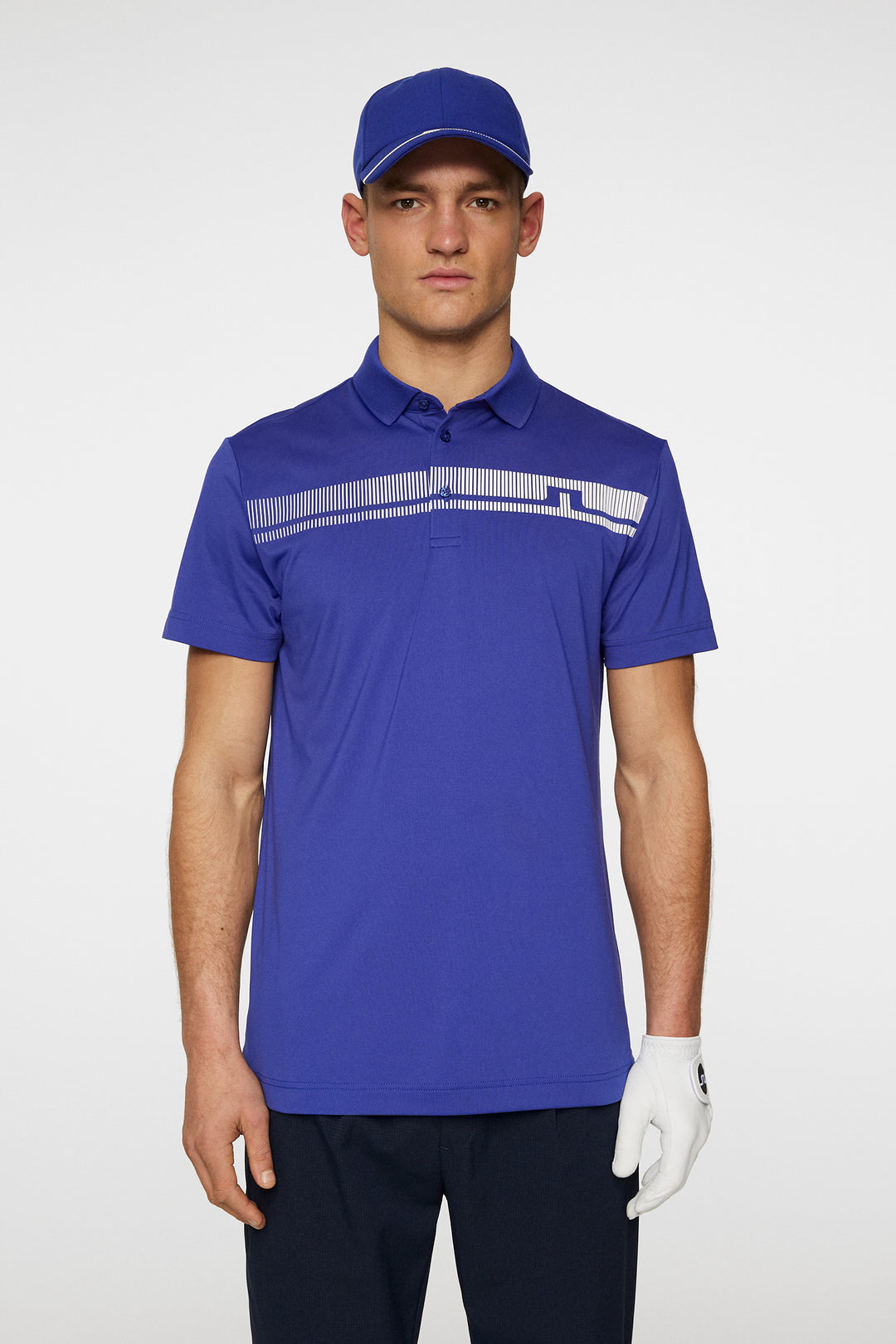 J.Lindeberg Mens Klas Golf Polo - CLEMATIS BLUE