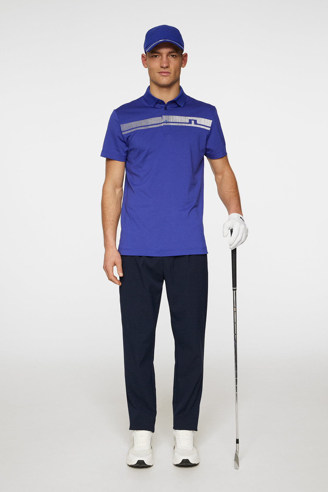 J.Lindeberg Mens Klas Golf Polo - CLEMATIS BLUE