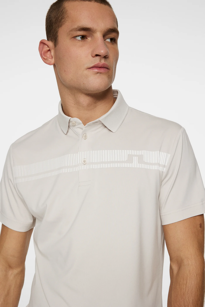 J.Lindeberg Mens Klas Golf Polo - MOONBEAM