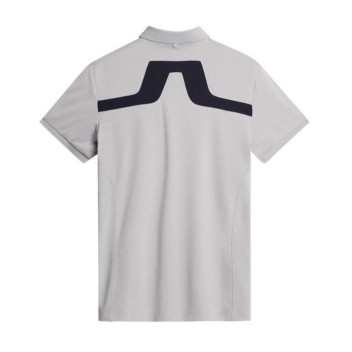 J.Lindeberg Mens Reg Fit KV Polo - LIGHT GREY MELANGE