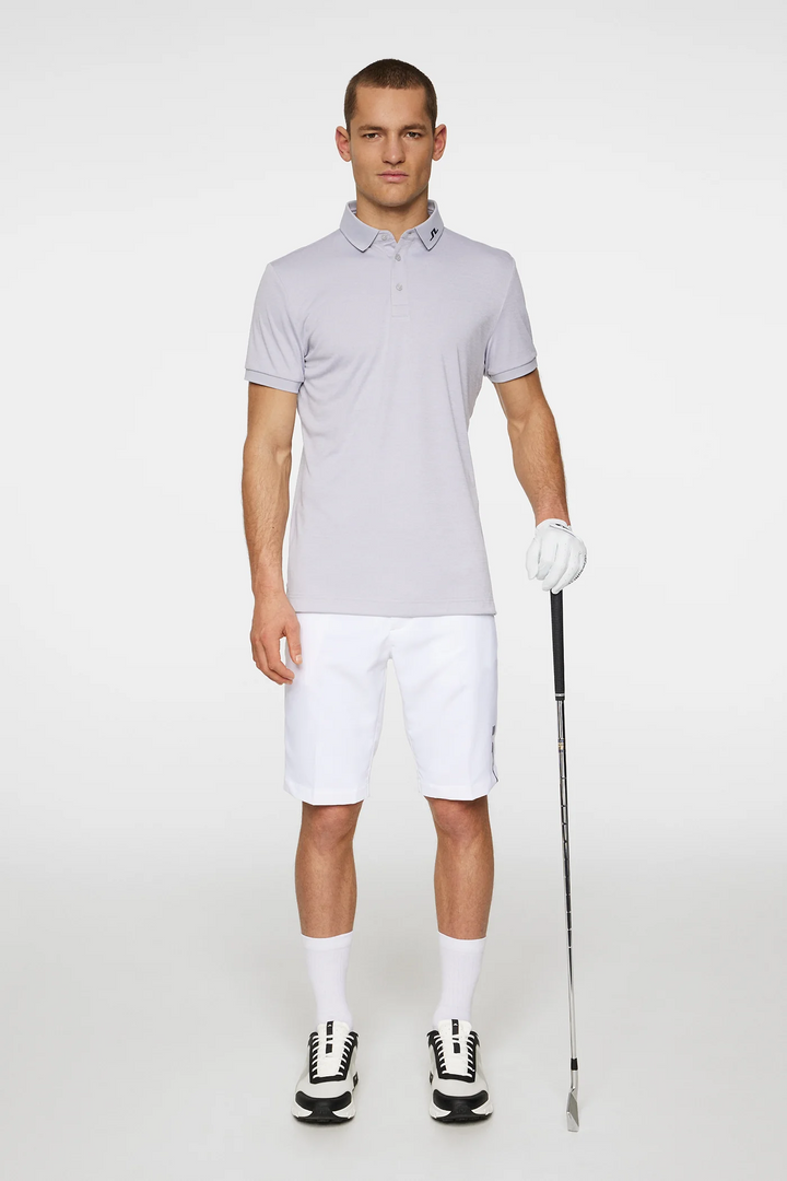 J.Lindeberg Mens Reg Fit KV Polo - LIGHT GREY MELANGE
