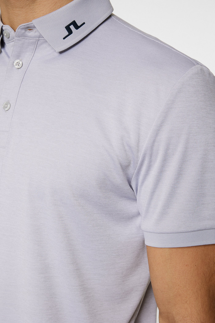 J.Lindeberg Mens Reg Fit KV Polo - LIGHT GREY MELANGE