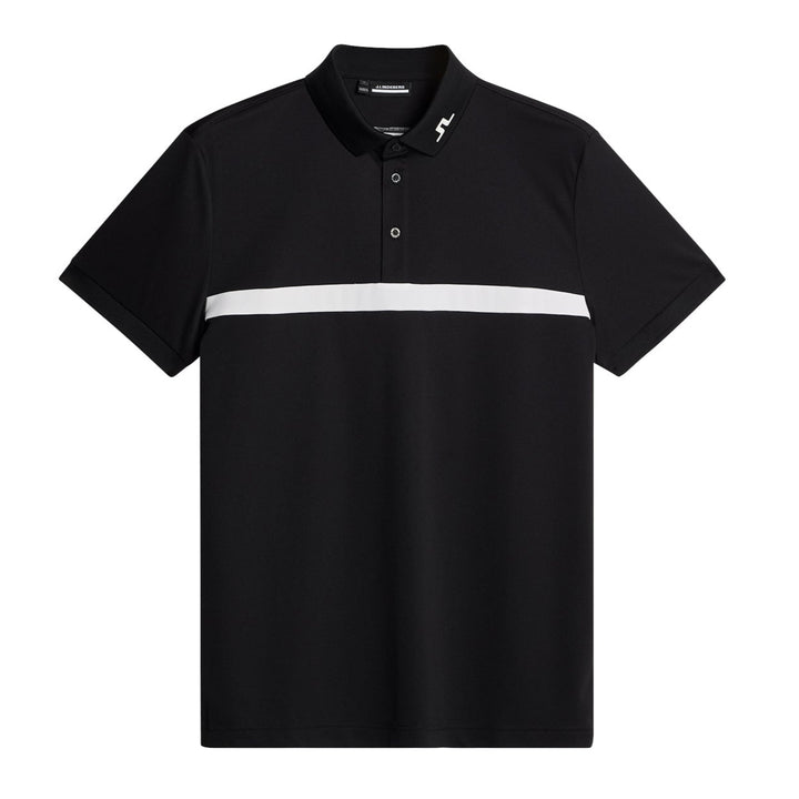 J.Lindeberg Mens Reg Fit JEFF Polo - BLACK