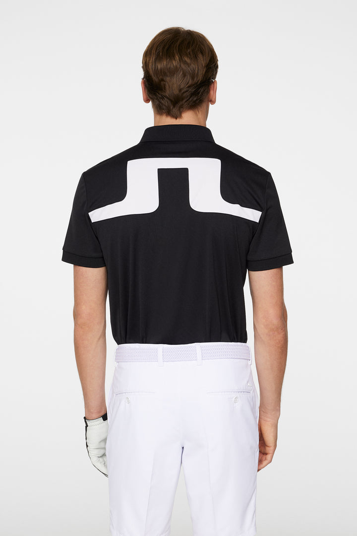 J.Lindeberg Mens Reg Fit JEFF Polo - BLACK