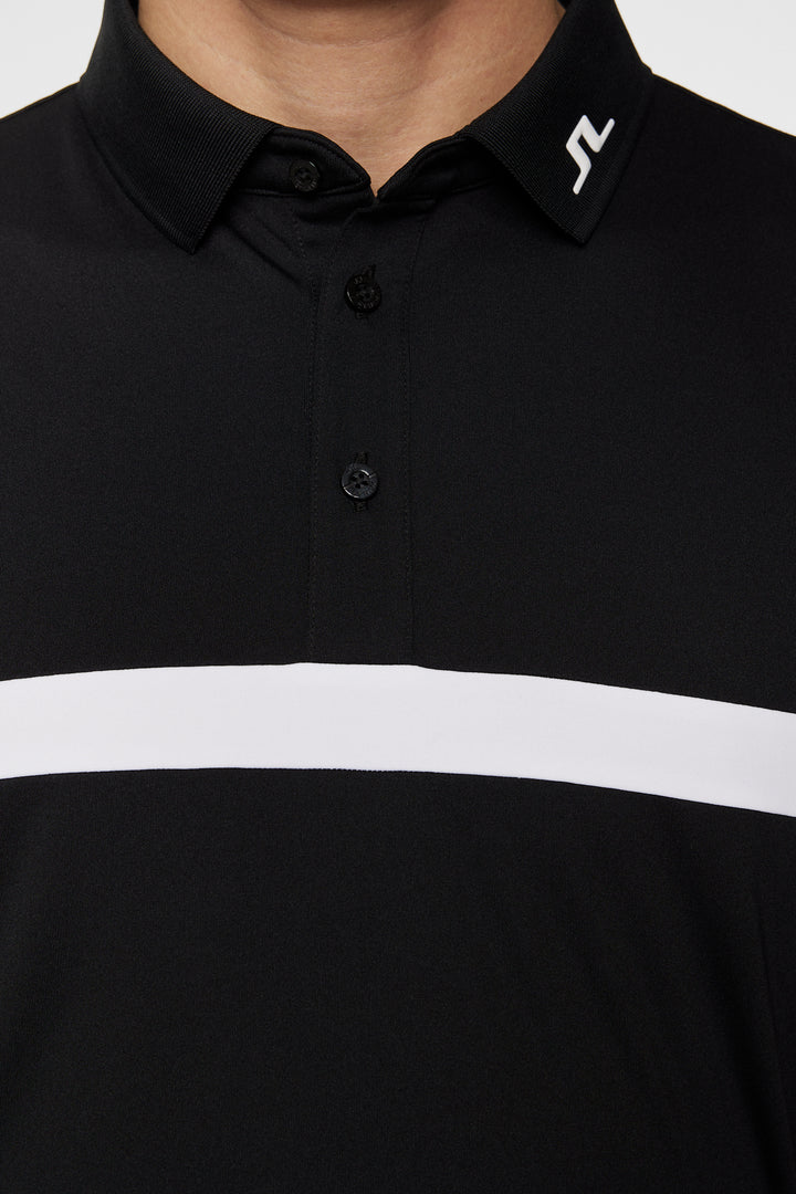 J.Lindeberg Mens Reg Fit JEFF Polo - BLACK