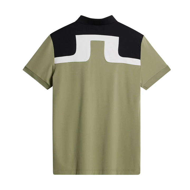 J.Lindeberg Mens Reg Fit JEFF Polo - OIL GREEN