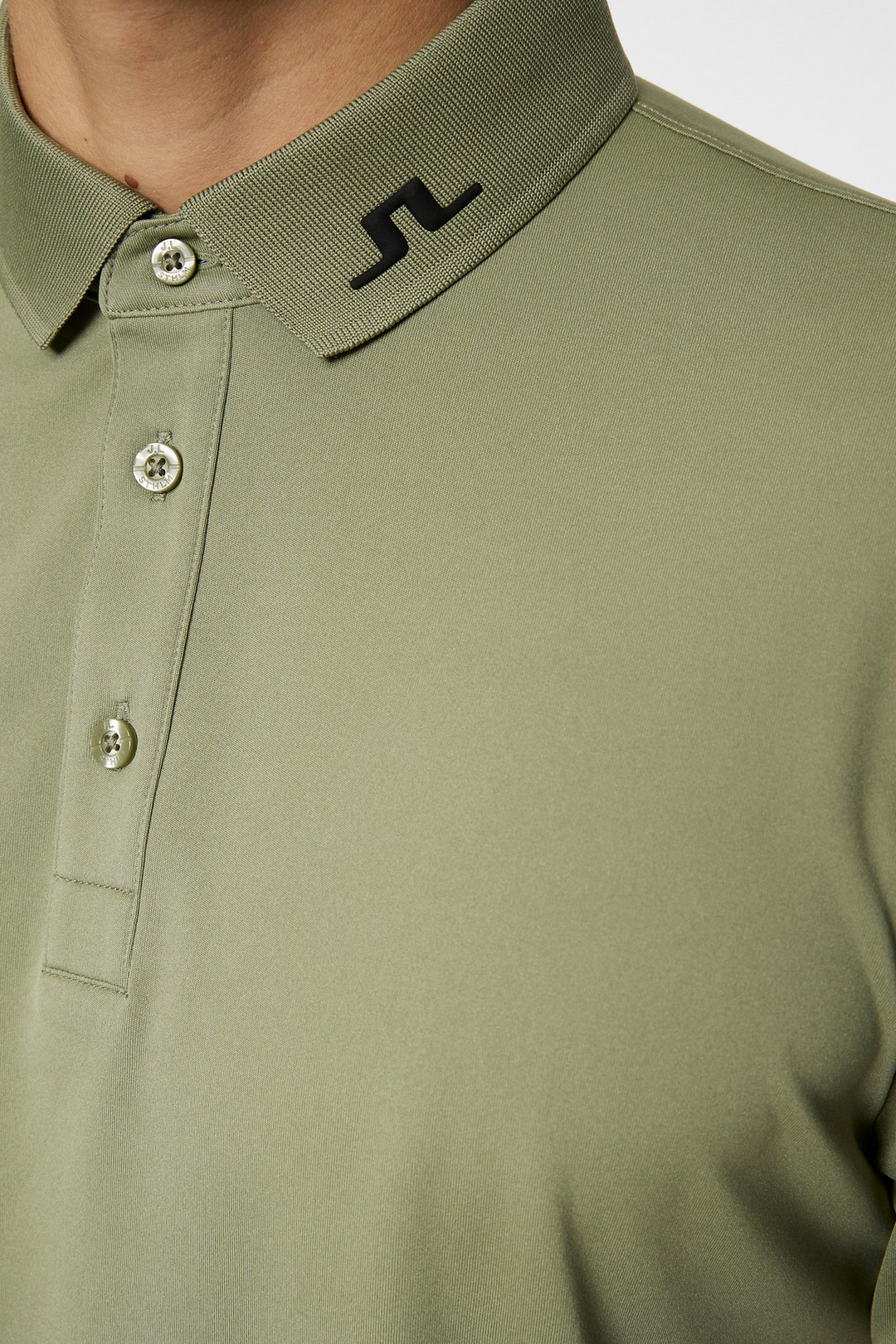 J.Lindeberg Mens Reg Fit KV Print Polo - TOUR GEO OLIVE