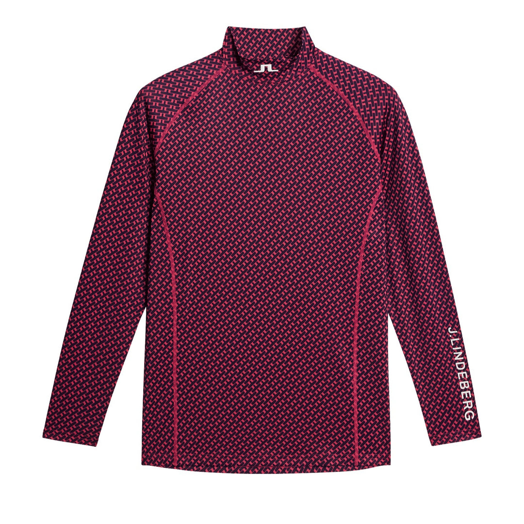 J.Lindeberg Mens Aello Soft Compression Print Base Layer - TOUR TIGER CLEMATIS